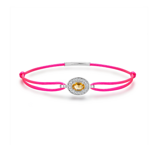neon pink forever bracelet - citrine