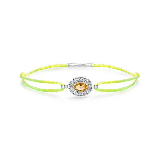 neon yellow forever bracelet - citrine