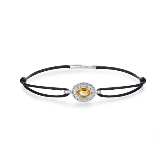 black forever bracelet - citrine