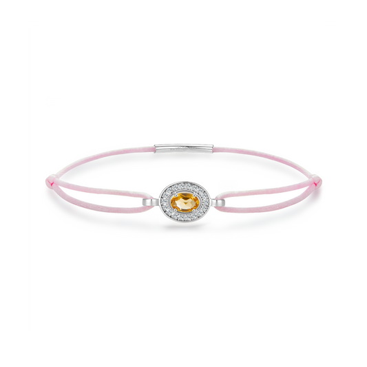 pink forever bracelet - citrine