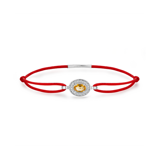 red forever bracelet - citrine