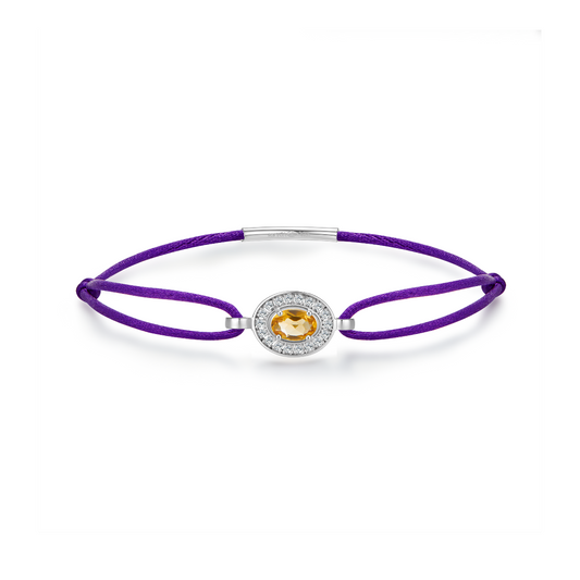 purple forever bracelet - citrine