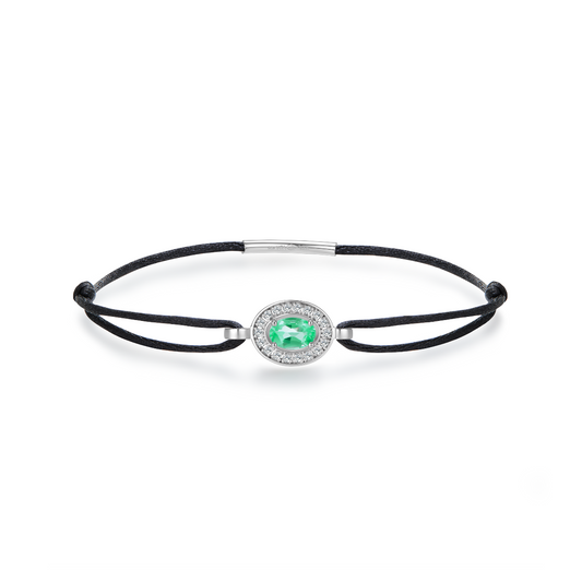 black forever bracelet - emerald