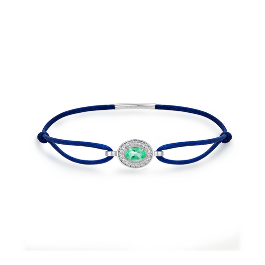 navy forever bracelet - emerald