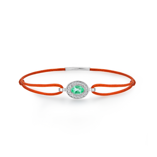 orange forever bracelet - emerald