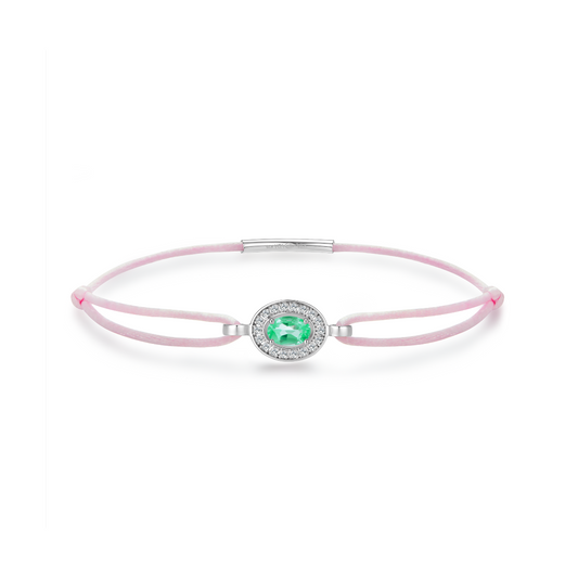 pink forever bracelet - emerald