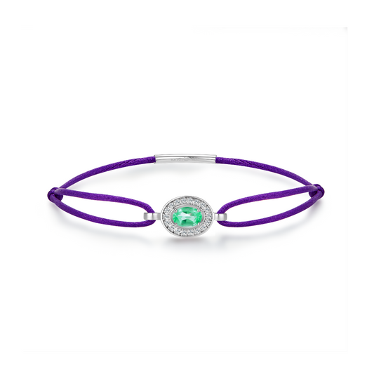 purple forever bracelet - emerald