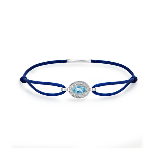 navy forever bracelet - Topaz