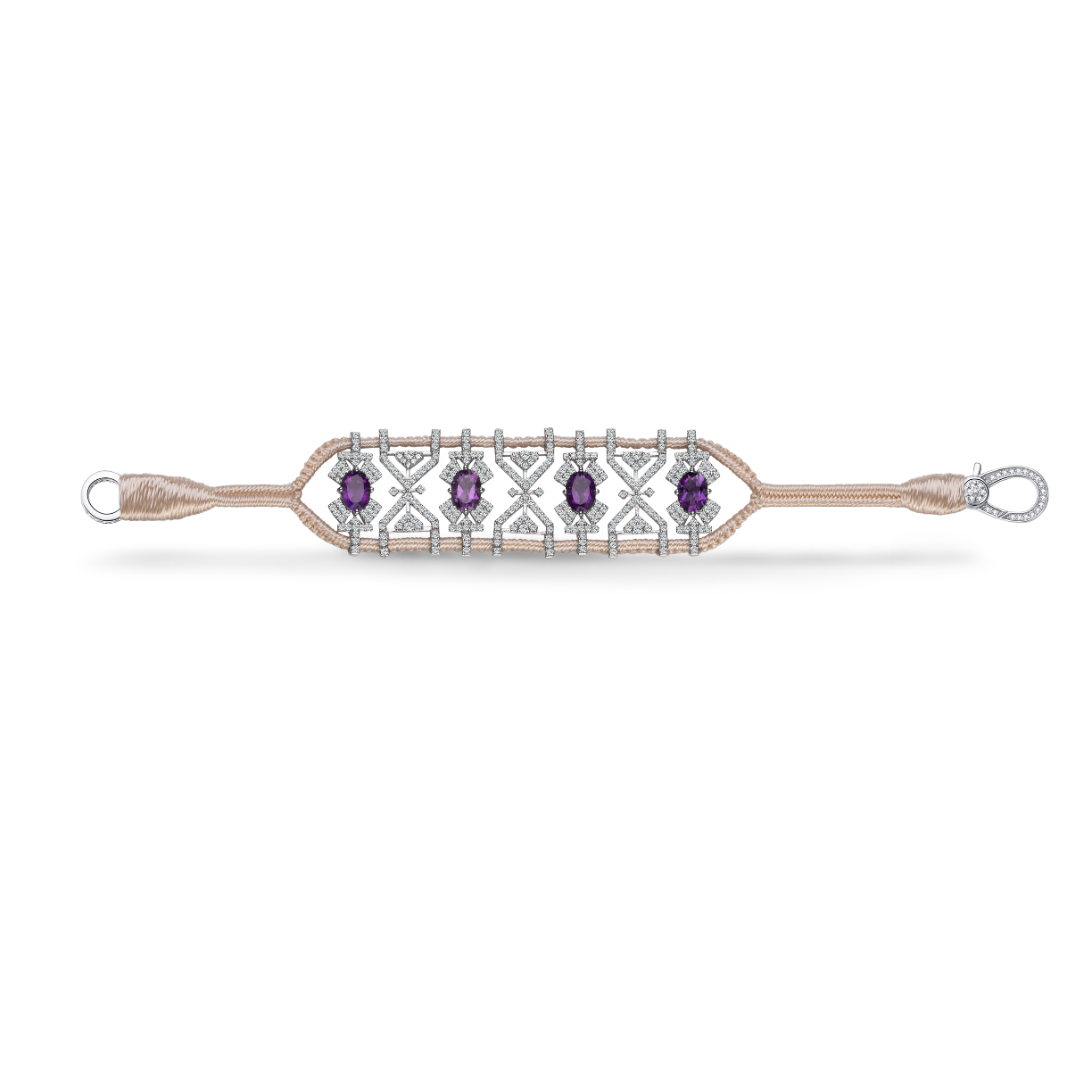 Bracelet Fortalezza Vanilla - Amethysts