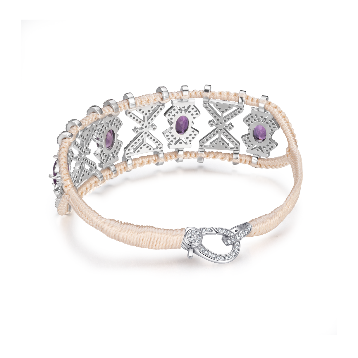 Bracelet Fortalezza Vanilla - Amethysts