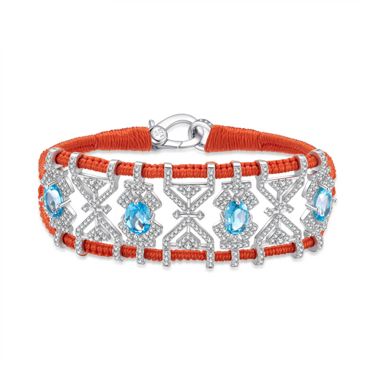 Bracelet Fortalezza orange - Topazes