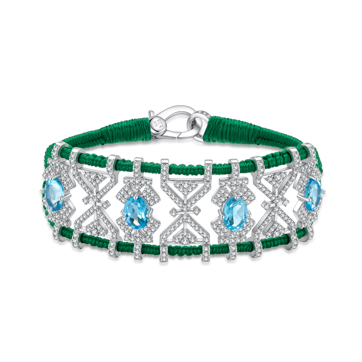 Bracelet Fortalezza green - Topazes
