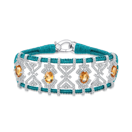 Bracelet Fortalezza Night - Citrines