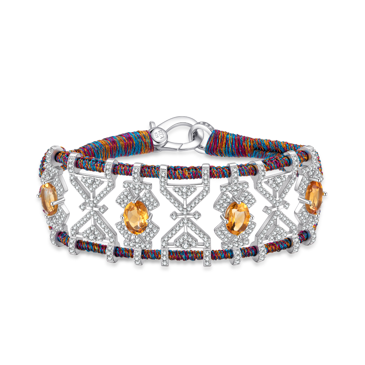 Bracelet Fortalezza Purple Shanti- Citrines