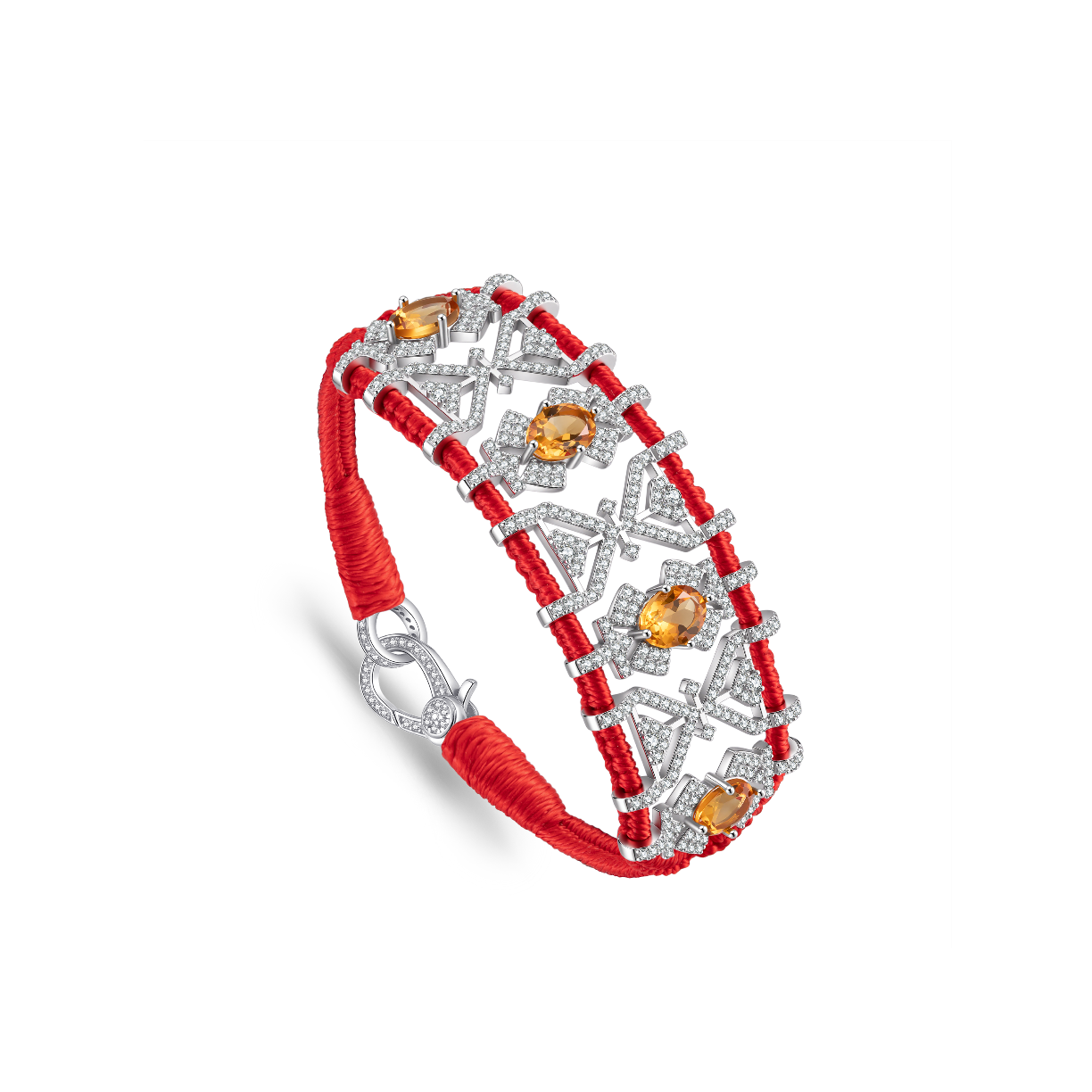 Bracelet Fortalezza Red - Citrines