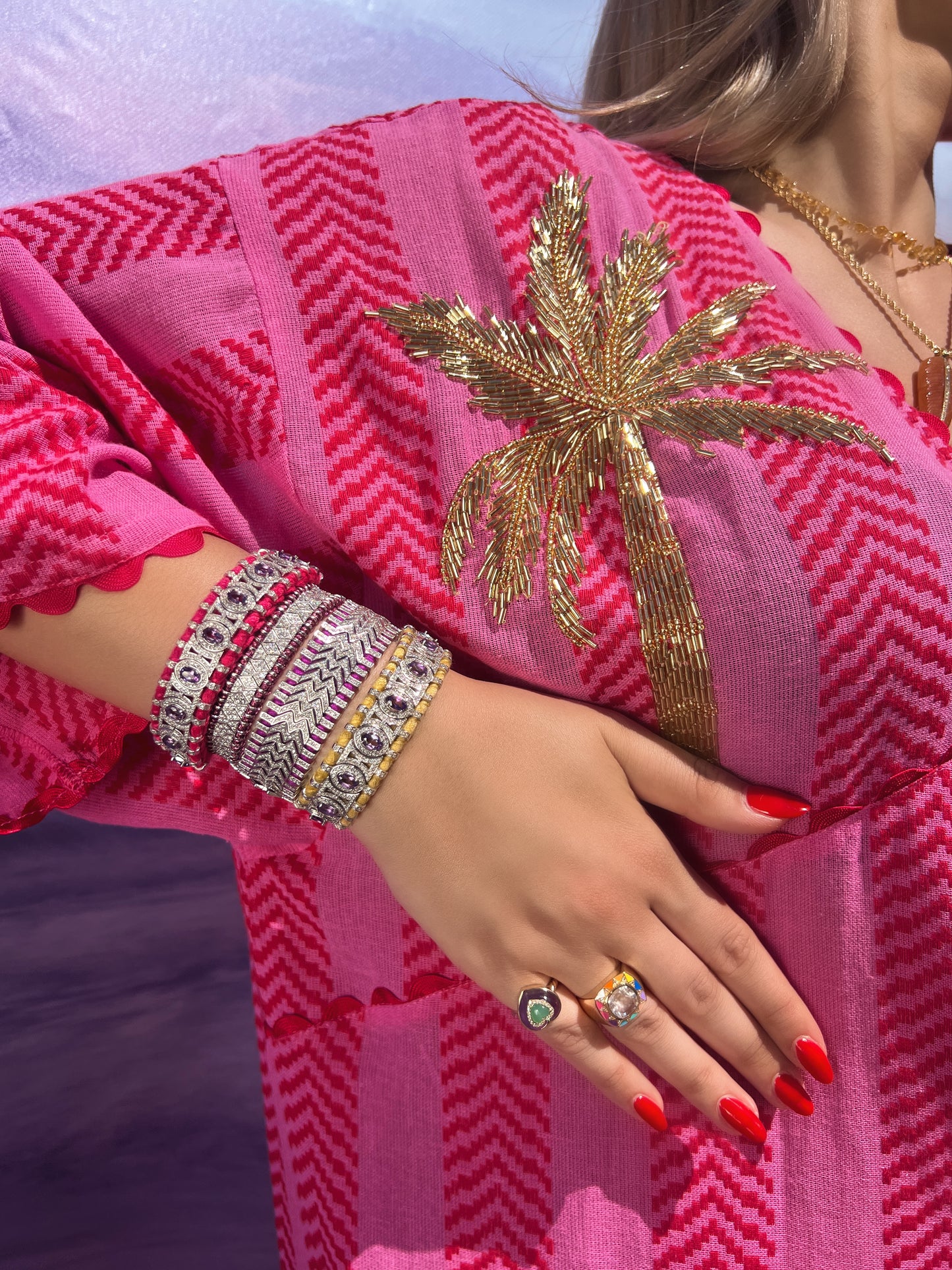 Sao Paulo Camel and Amethysts bracelet 