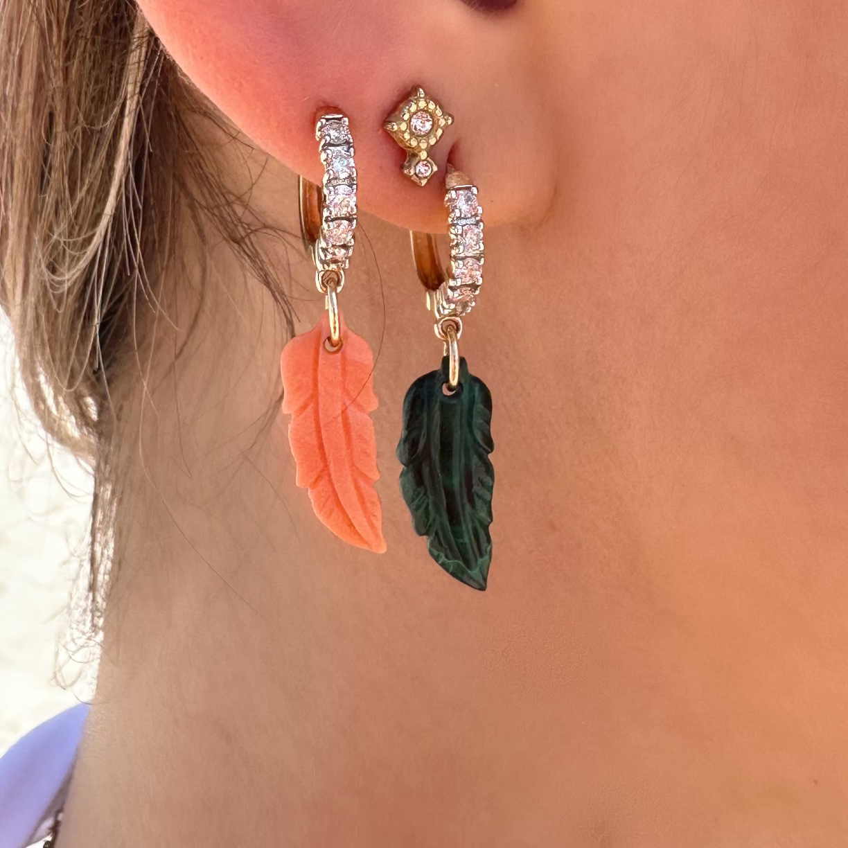 Malachite Mahata earring