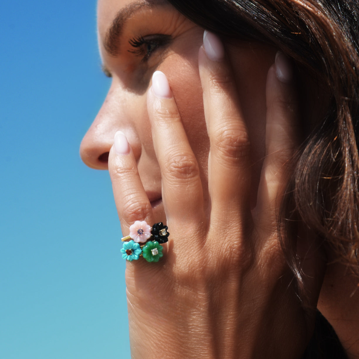 Onyx Paquerette ring