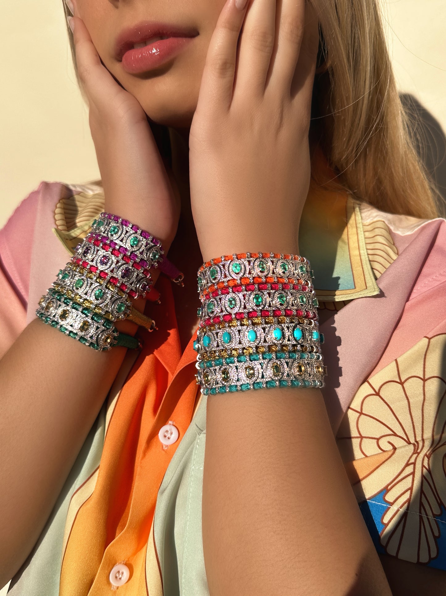 Bracelet Sao Paulo Gold - Émeraudes