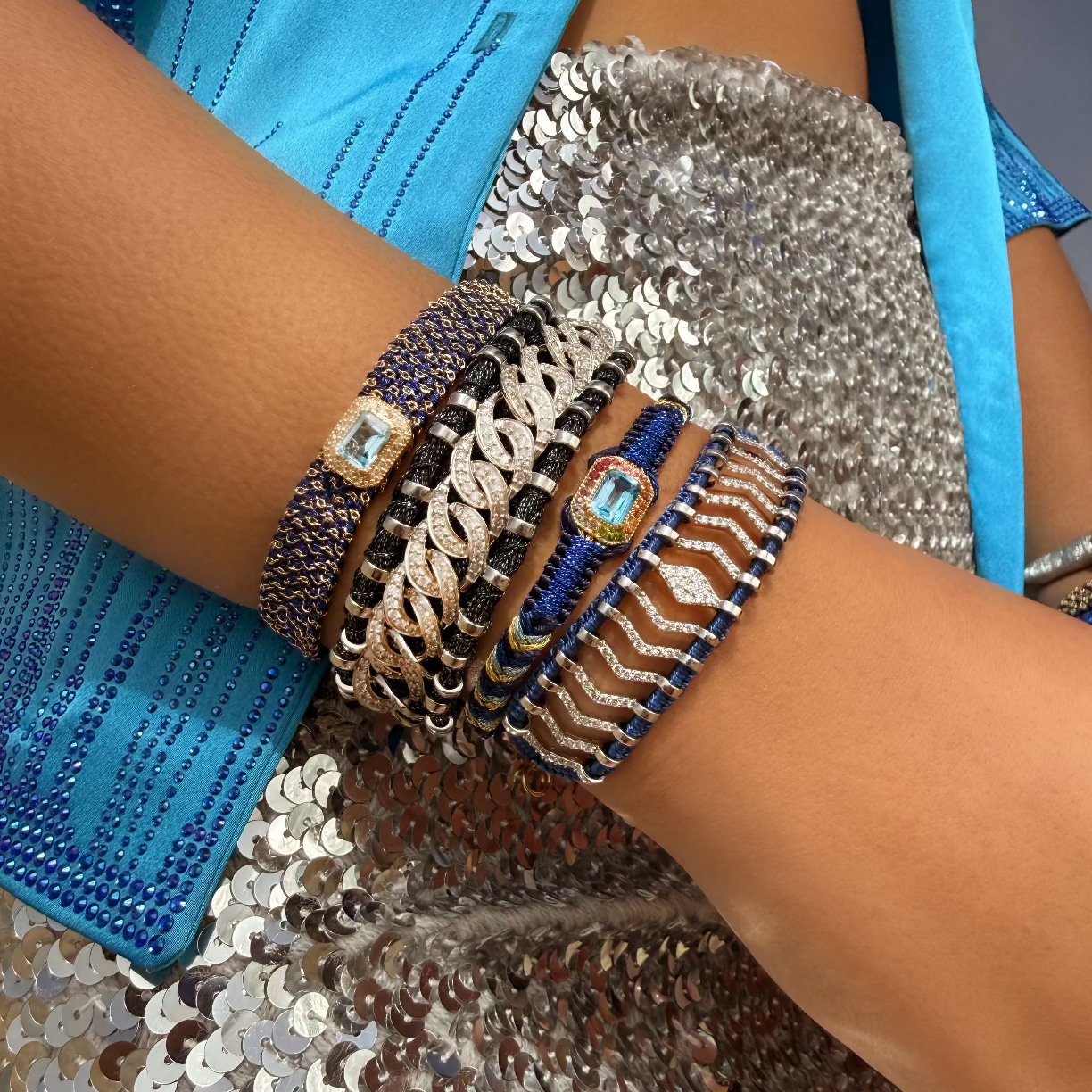 bracelet amy navy - topaze