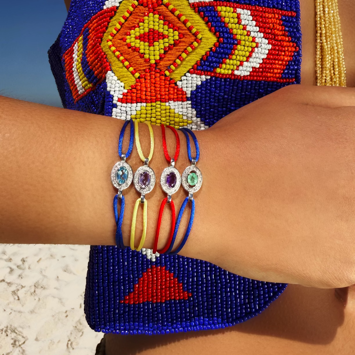 Straw forever bracelet - amethyst