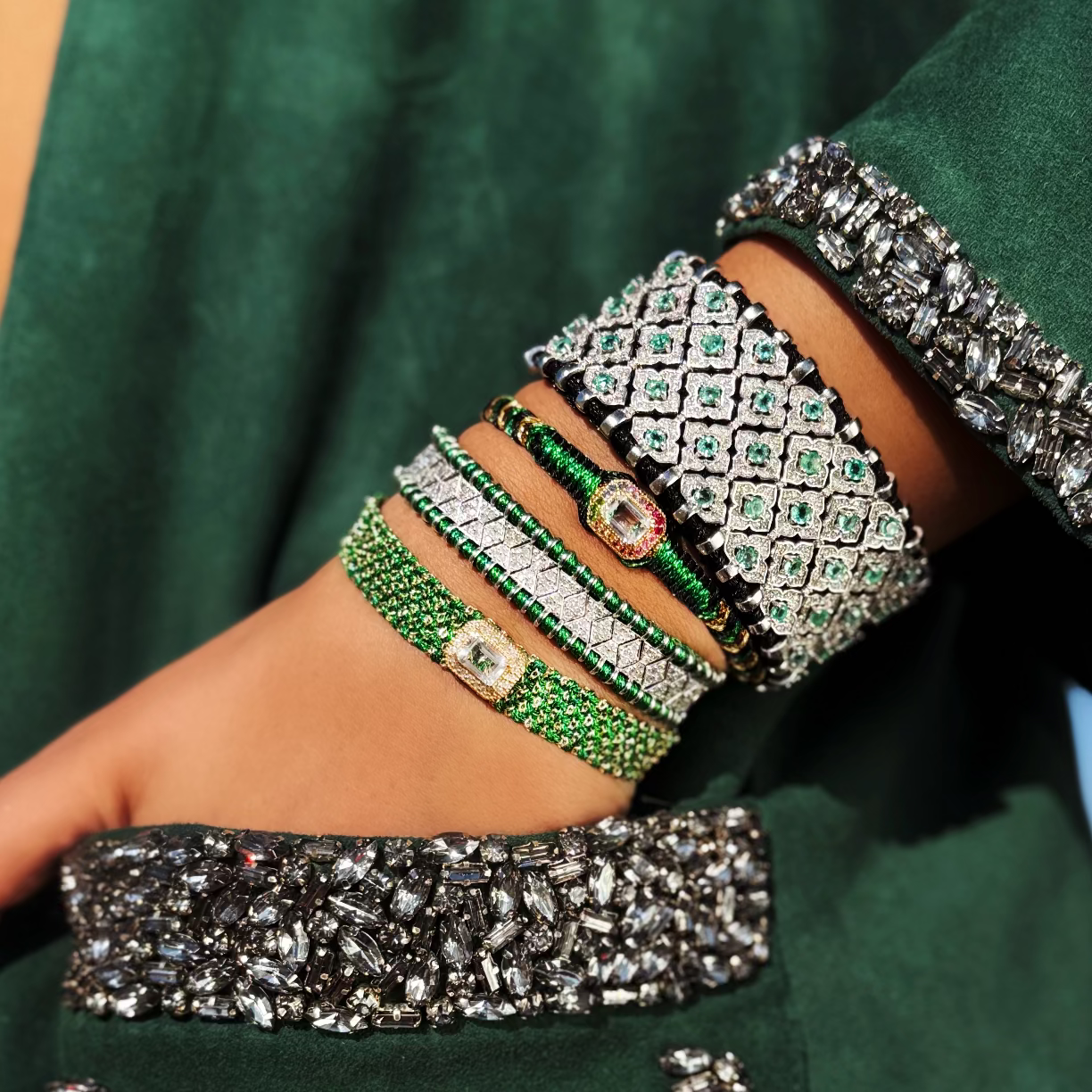bracelet amy grass - cristal
