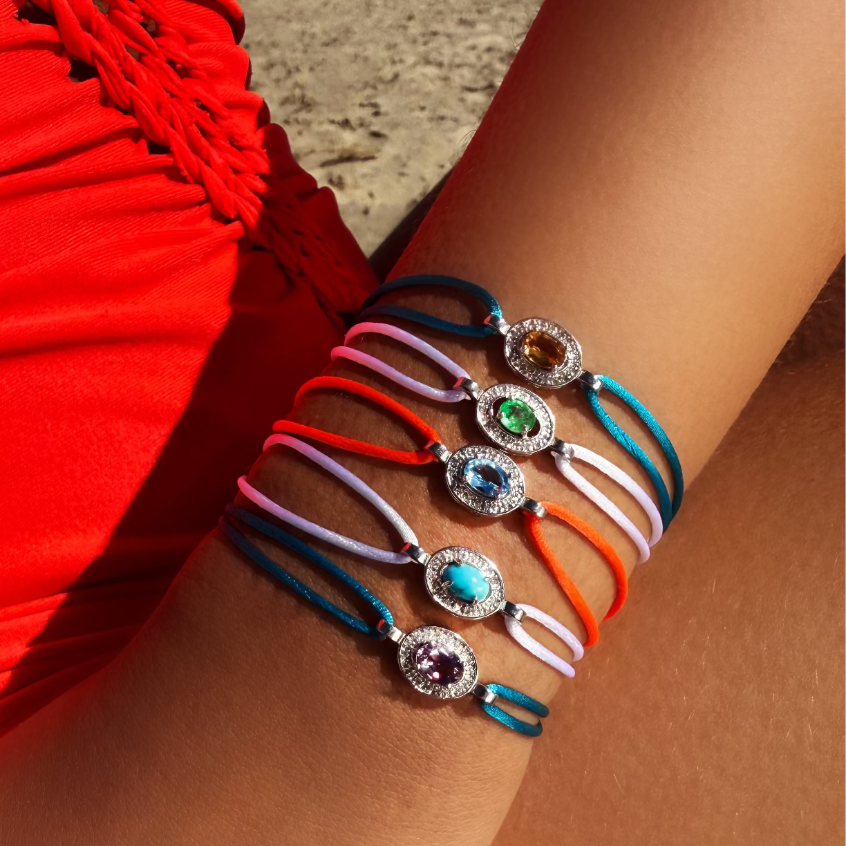 bracelet forever orange fluo - topaze