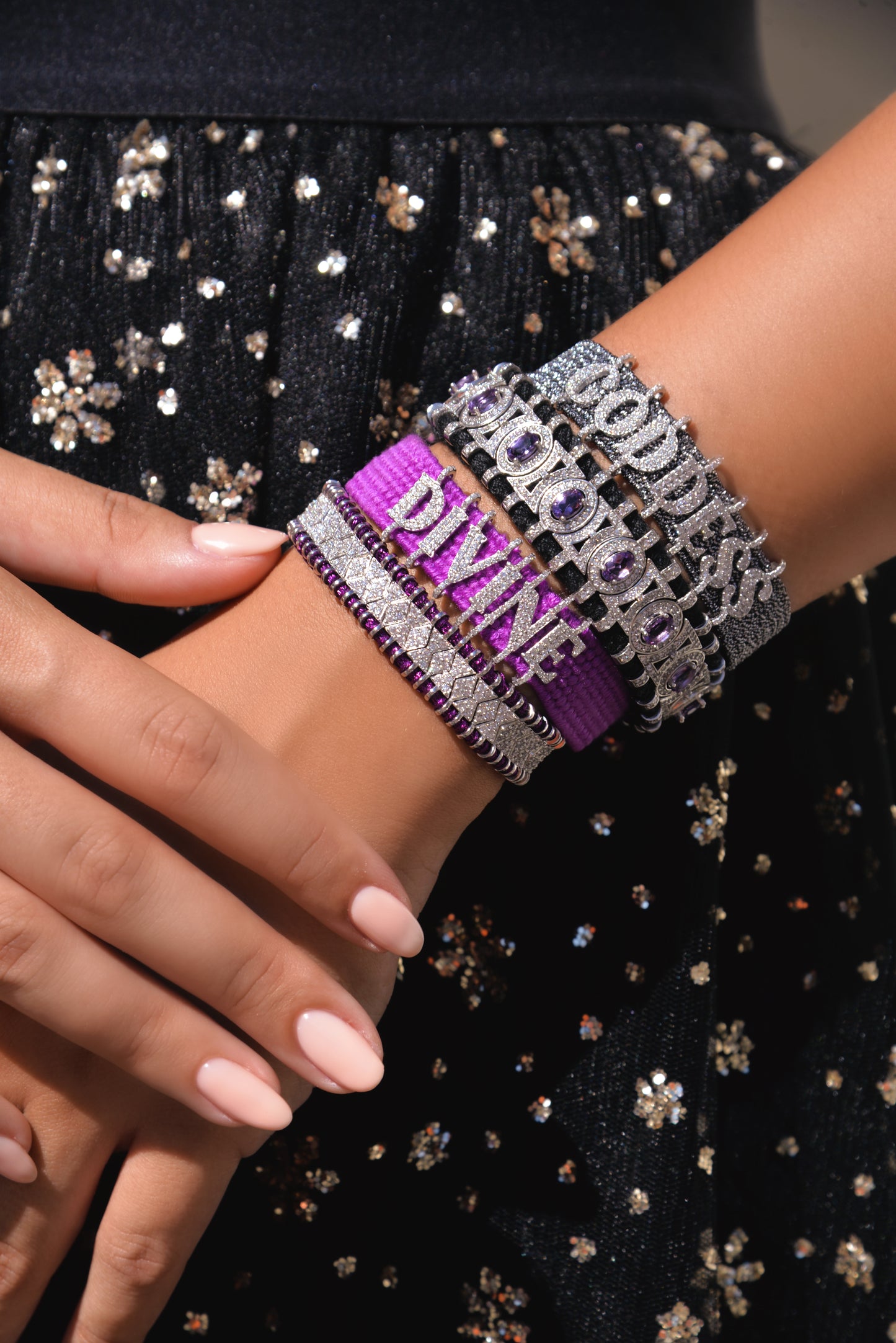 Bracelet Sao Paulo noir - améthyste