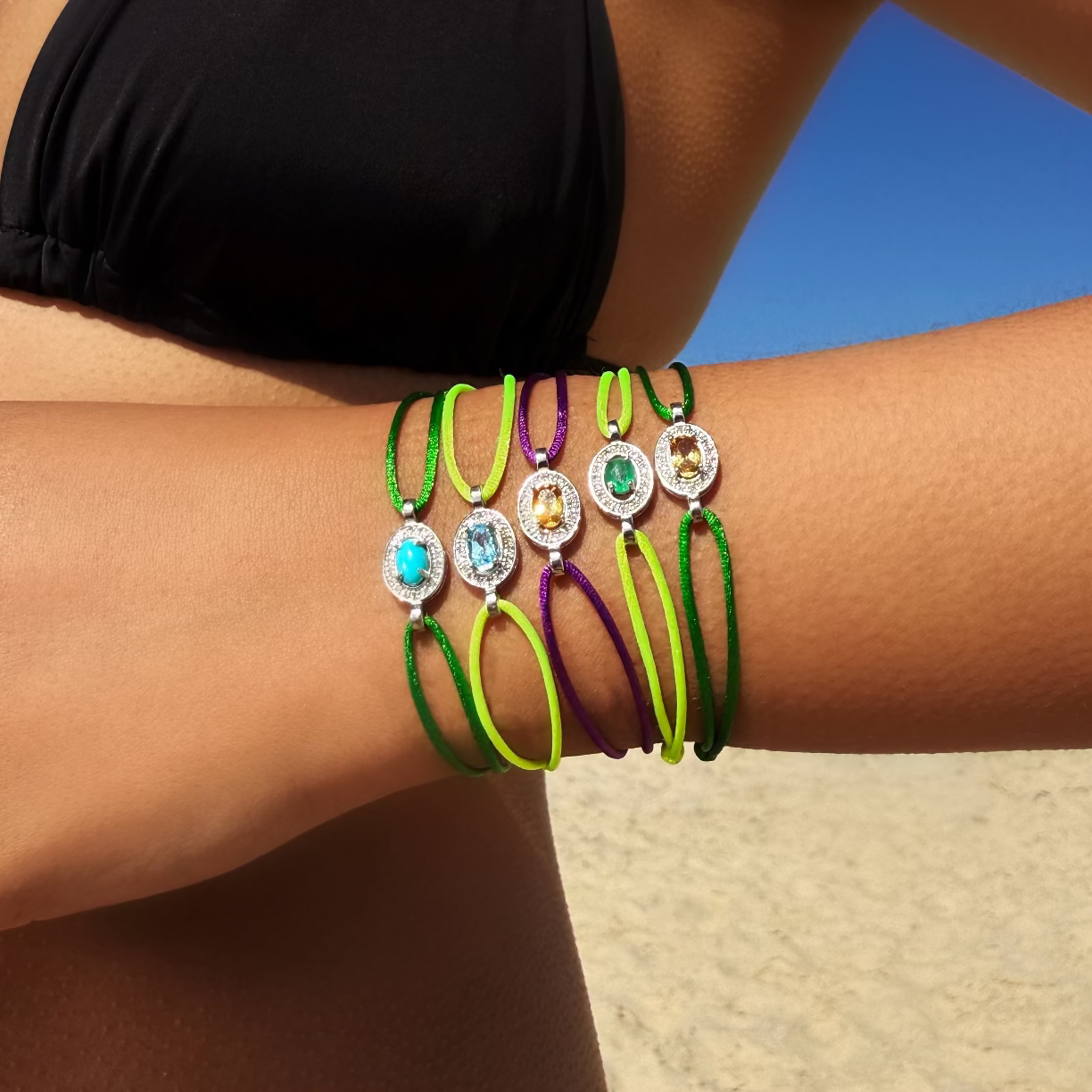 Green forever bracelet - citrine