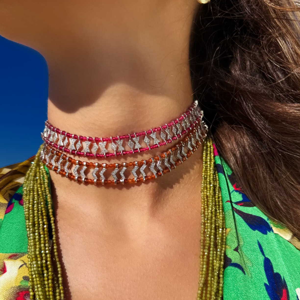 Parabeady ambre necklace