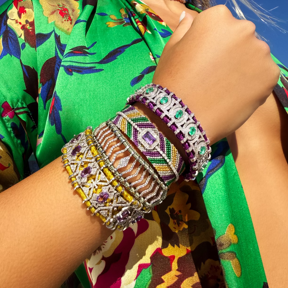 Bracelet Biggie Silver - Amethyst