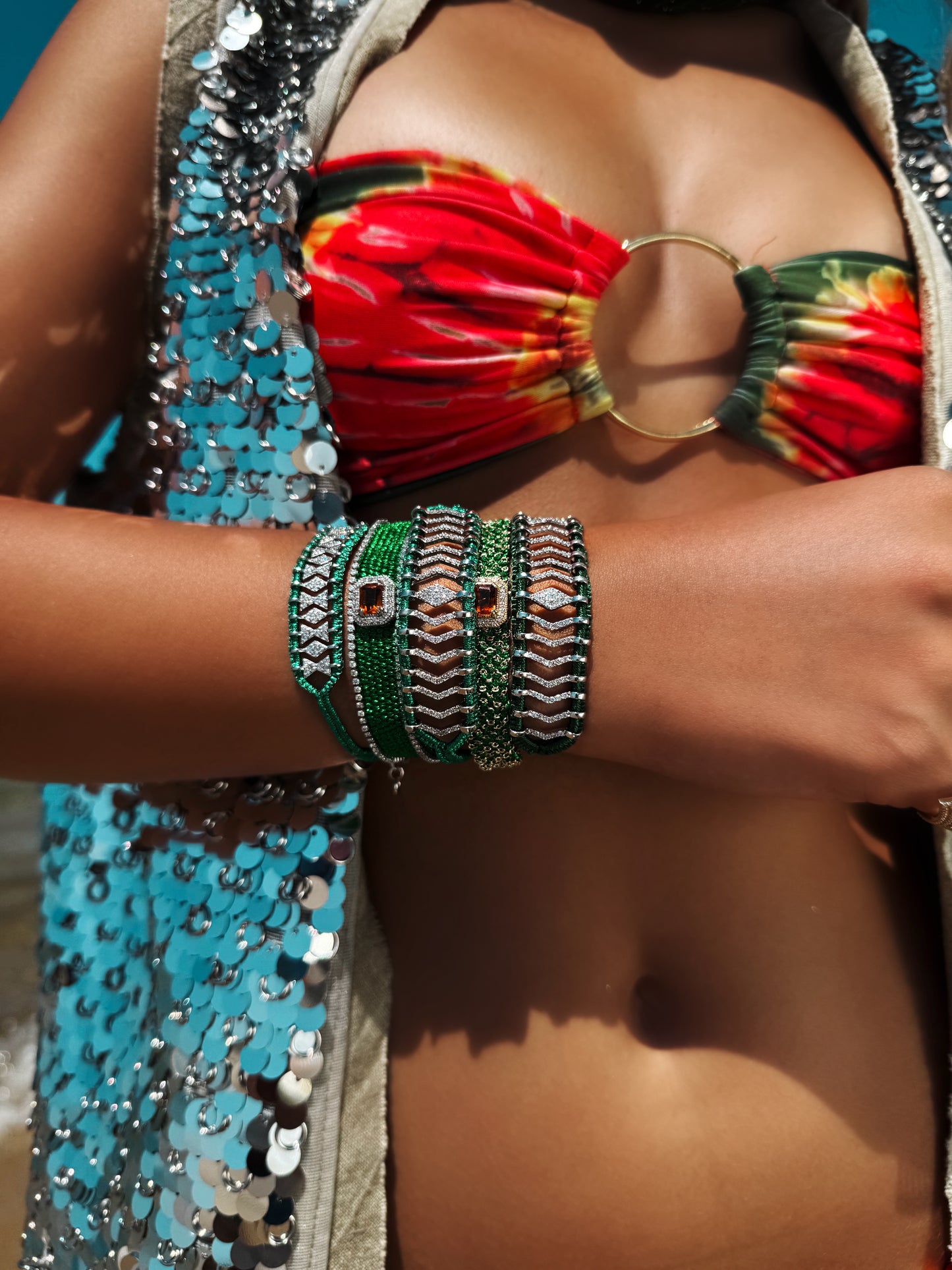 bracelet vicky vert - citrine de madère