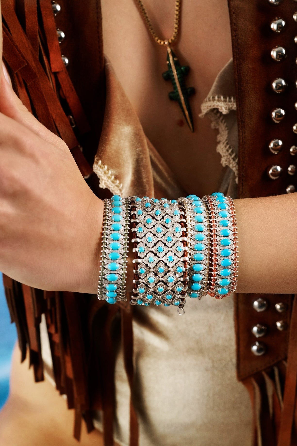 Bahia Choco bracelet - Turquoise