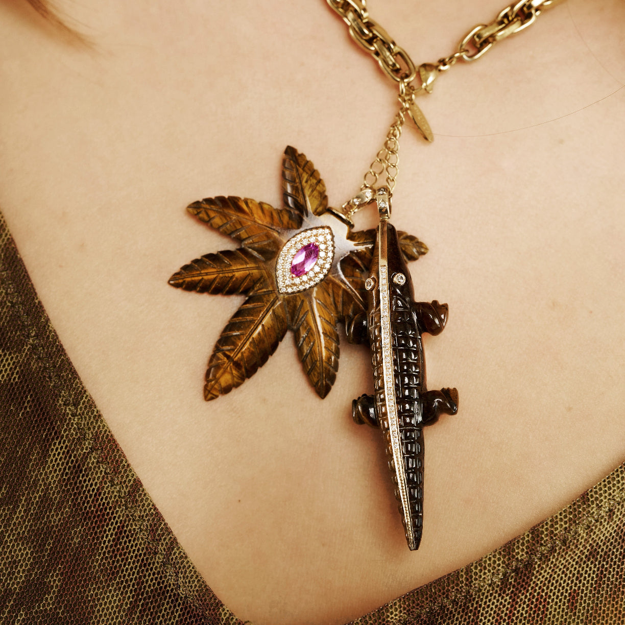 Tiger eye Kana Pendant