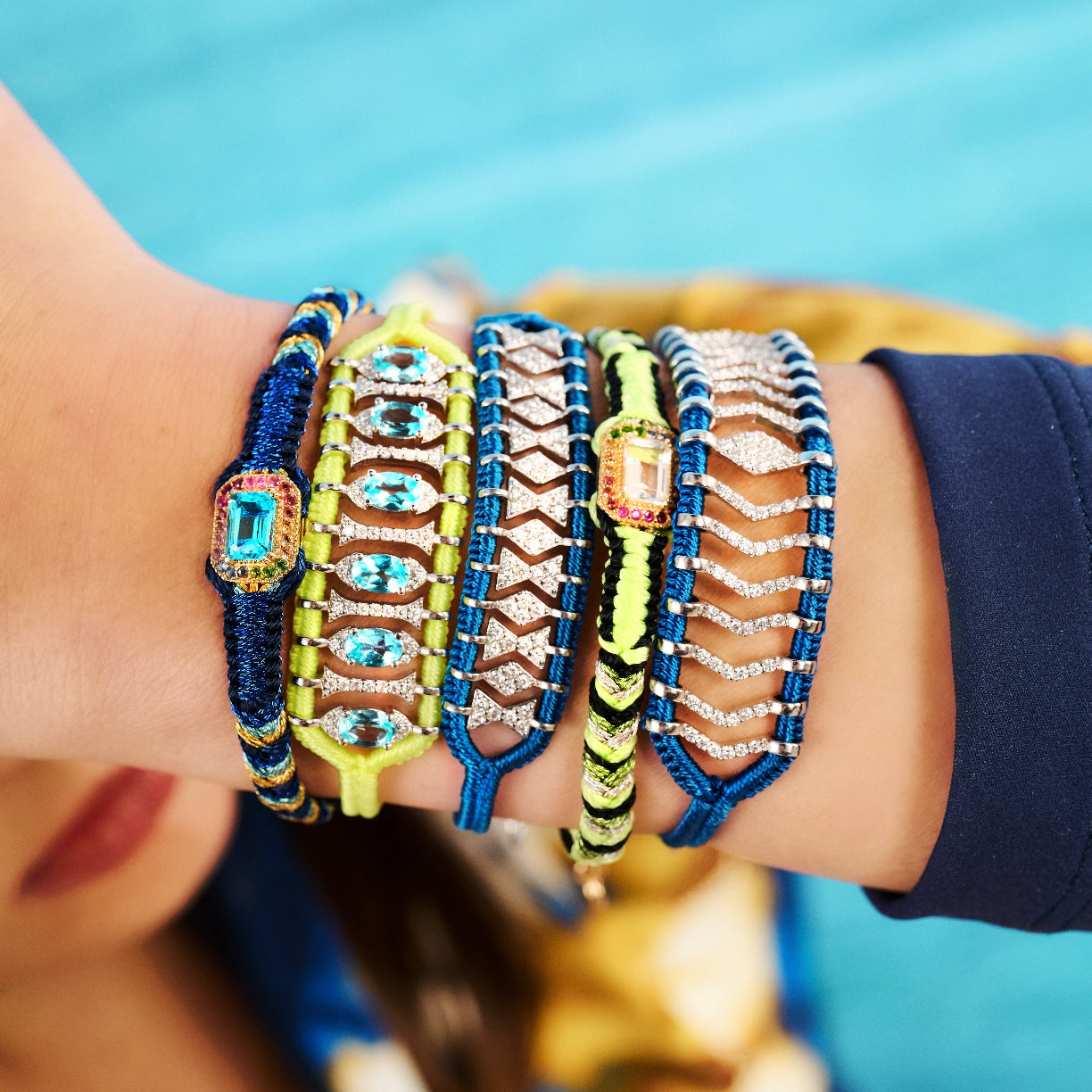 Teresina neon yellow bracelet - Topaz