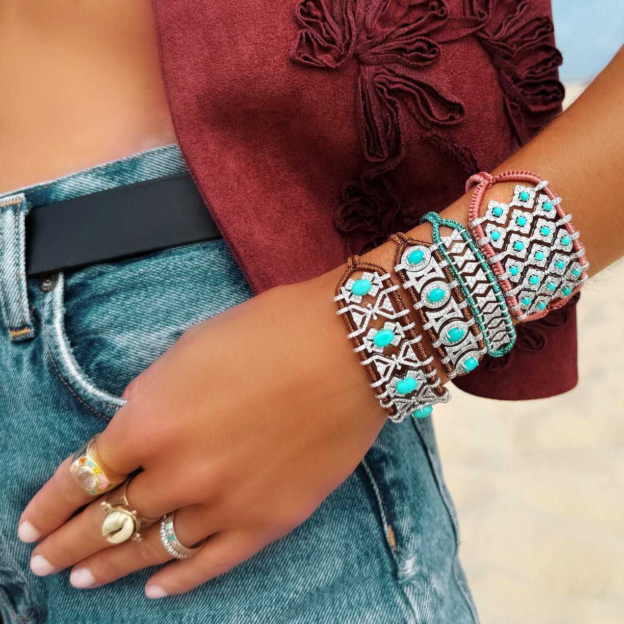 Bracelet Fortalezza Rusty - Turquoises
