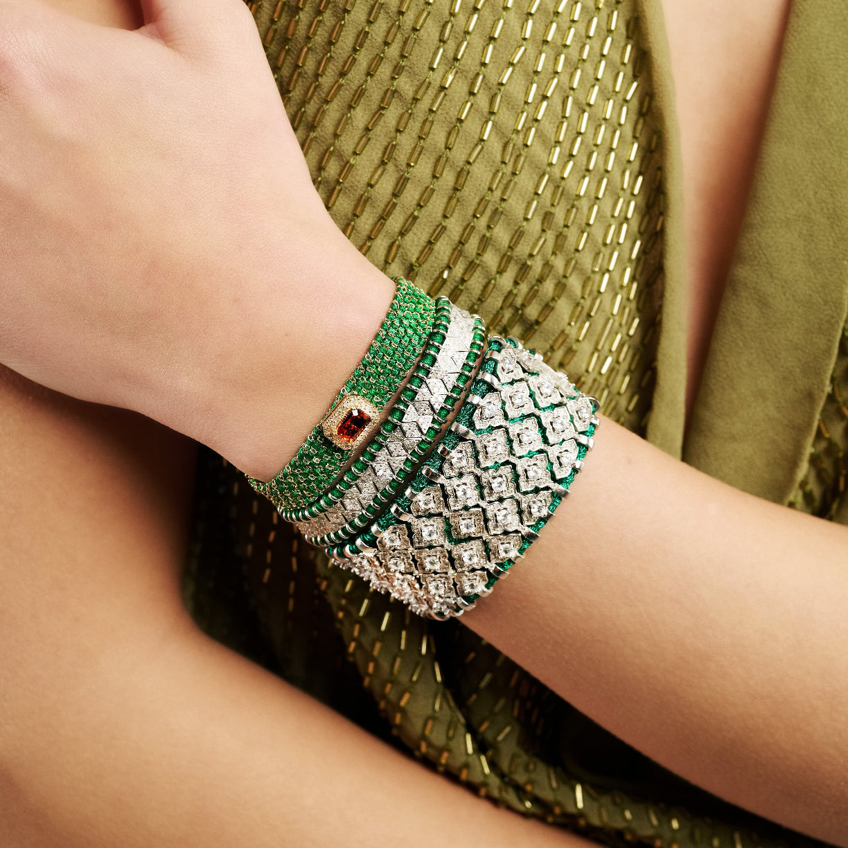 Bahia Emerald bracelet - Zircon
