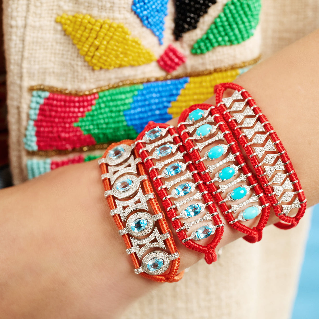 Olinda orange bracelet - Topazes