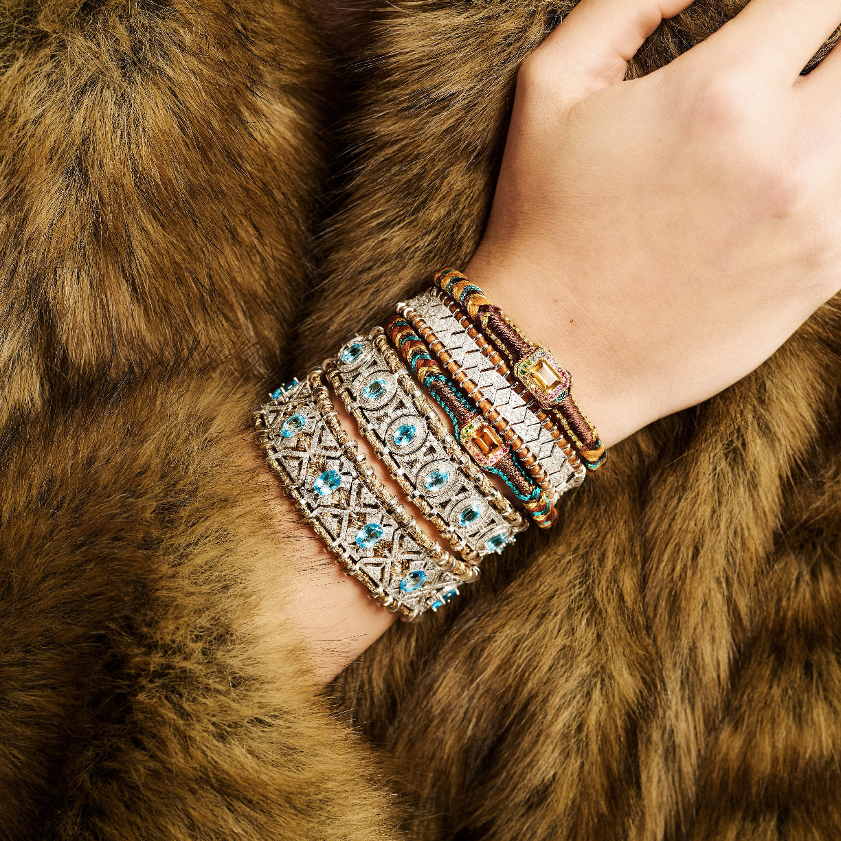 Sao Paulo Brass and Topazes bracelet 