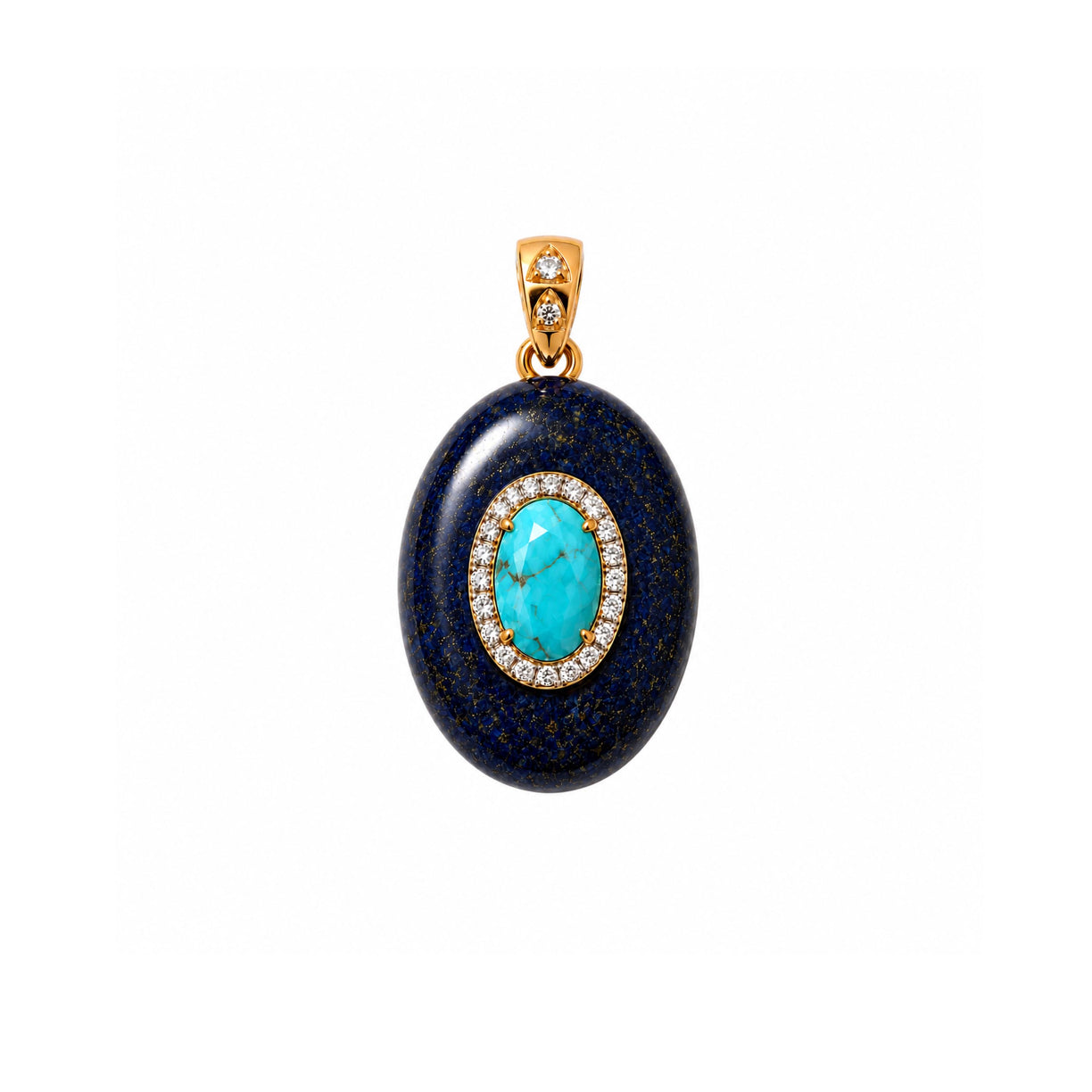 Pendentif galet Lapis