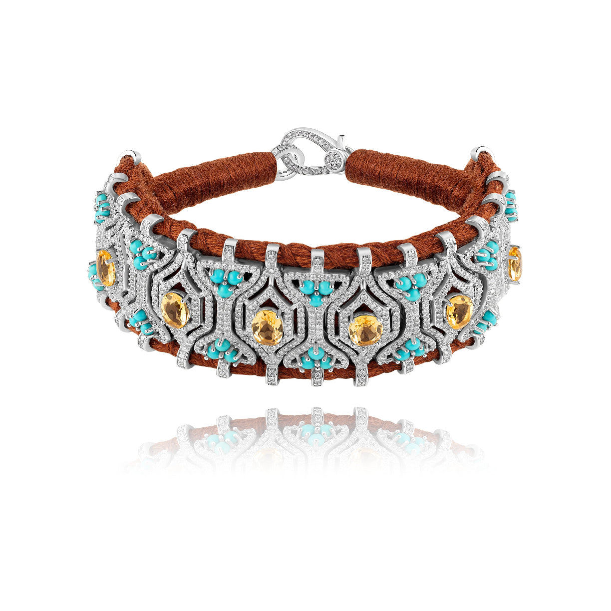 Hazelnut Horizonte bracelet - Citrine and pearls