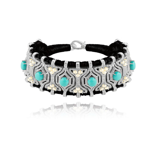 Black Horizonte bracelet - Turquoise