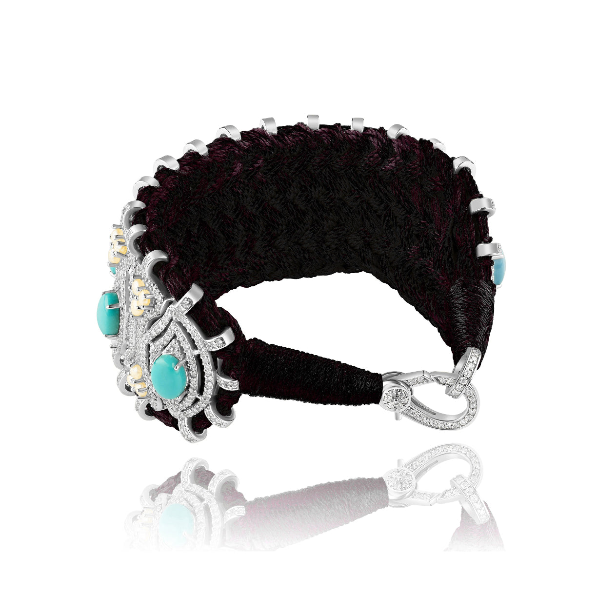 Bracelet Horizonte noir - Turquoise