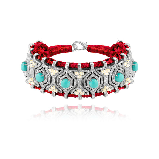 Red Horizonte bracelet - Turquoise