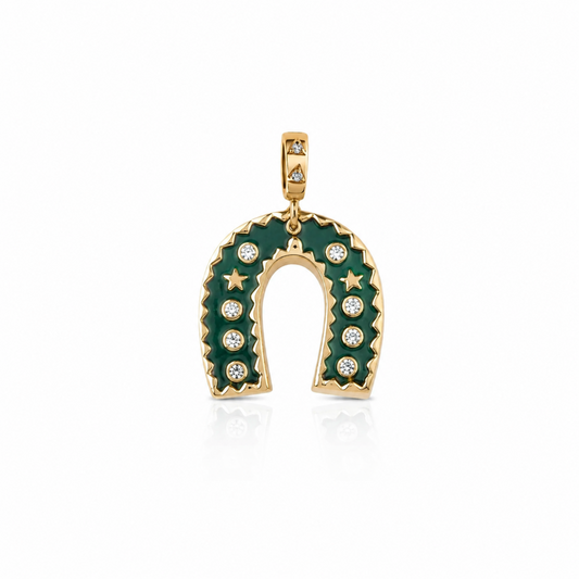Malachite Horseshoe Pendant