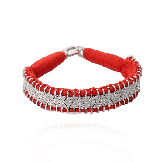 Janeiro Rouge bracelet in 925 silver and diamonds