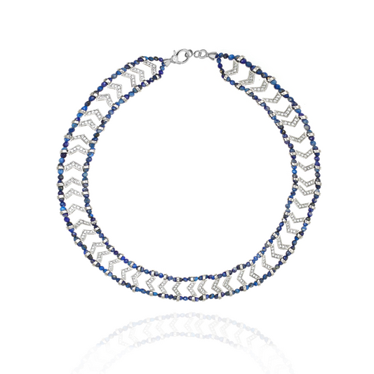 Parabeady lapis necklace