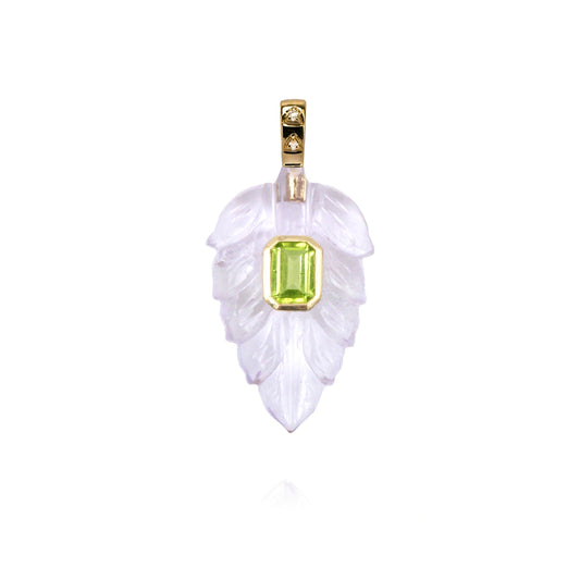 Amethyst Leaf Pendant
