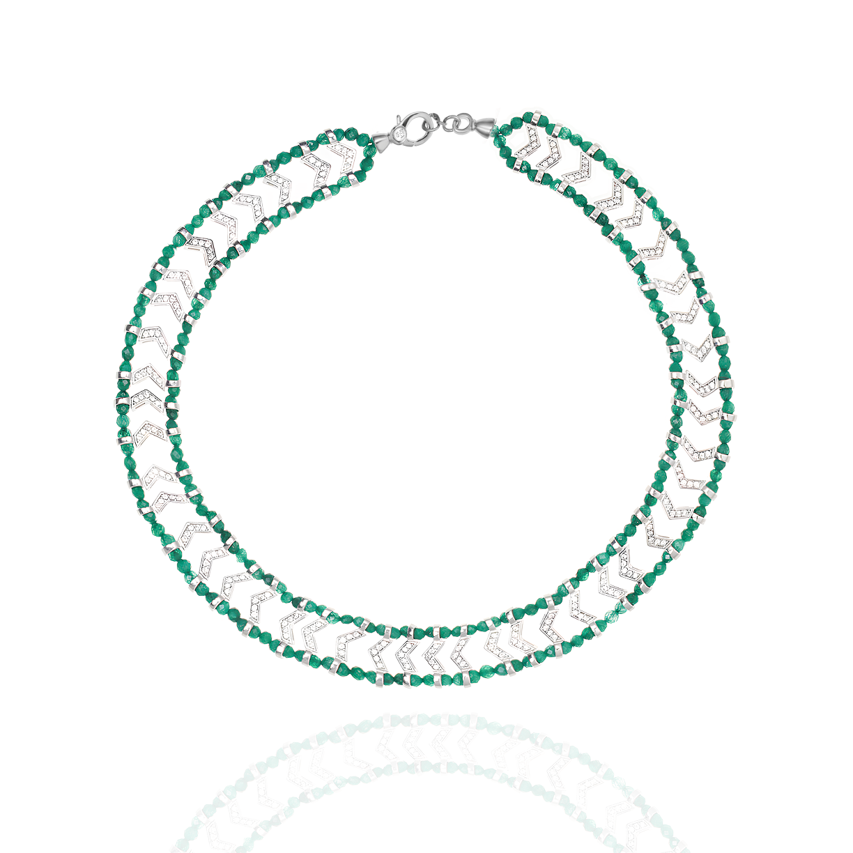 Parabeady malachite necklace