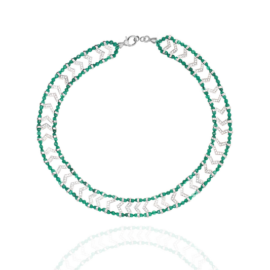 Parabeady malachite necklace